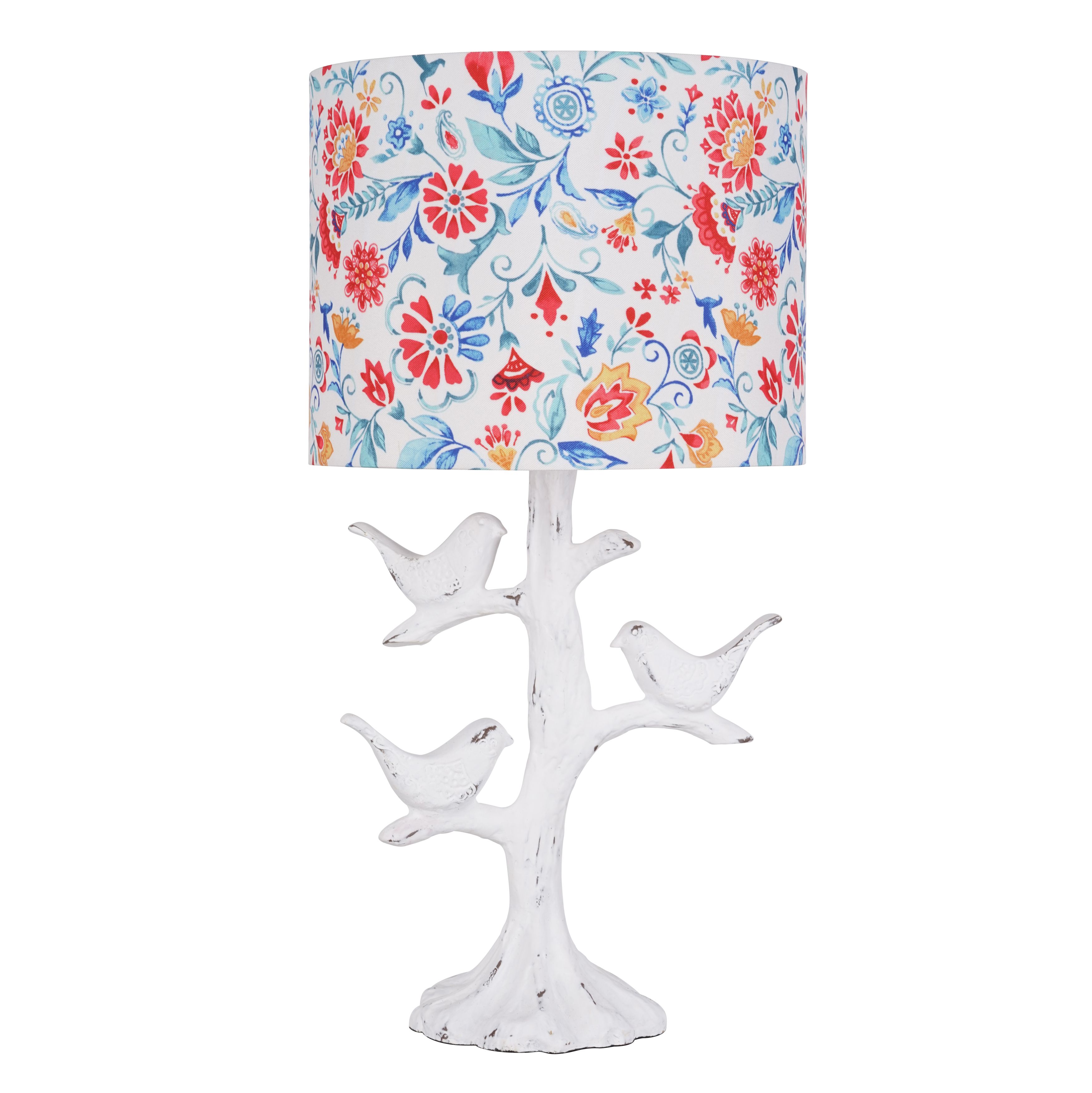 The Pioneer Woman Mazie Birds Table Lamp with Linen Shade