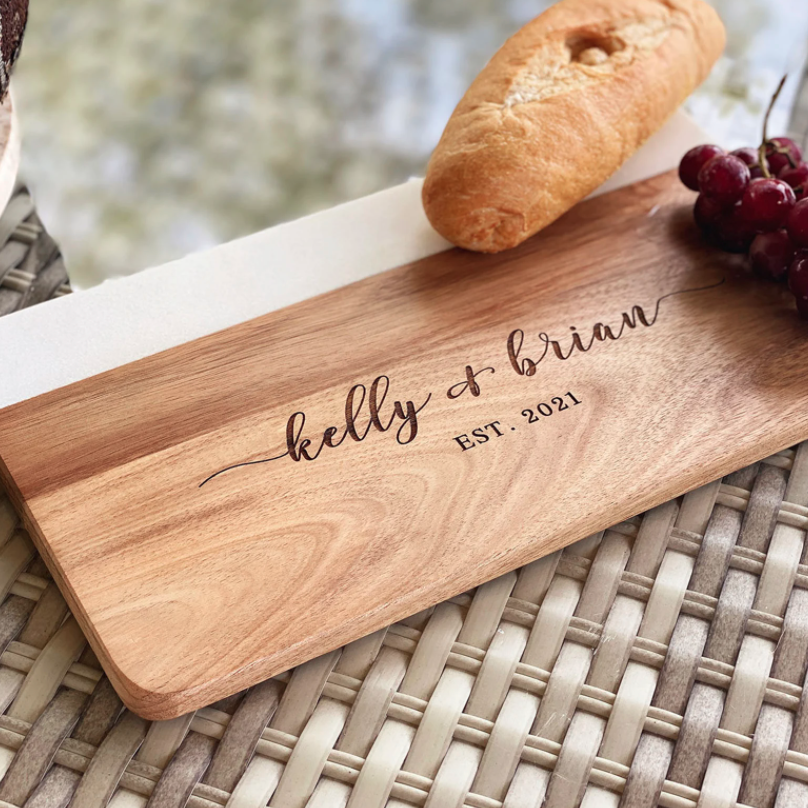 Smirly Bamboo Cutting Board for Kitchen: Set of 4 Butcher Block