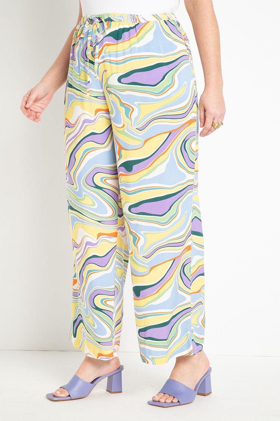 Colorful Thermal Print Pants for a Unique Style