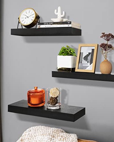 CONDRA FIELD No Drill Shelf,3 Pack Upgrade Floating Shelves with 3  Installation Options,Students and Renter Friendly Wall Hanging  Shelves,Perfect for
