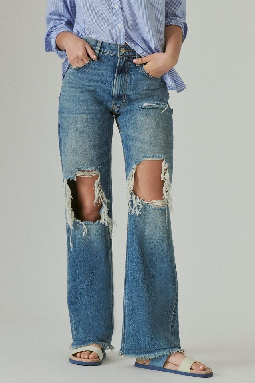 Lucky Brand Blue Denim Easy Rider Straight Leg Regular Fit Jeans Women's  Size 4