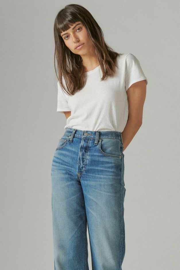 Lucky Brand, Jeans, Y2k Vintage Lucky Brand Cotton Wide Leg Low Rise  Dungarees Jeans Womens 6 Long