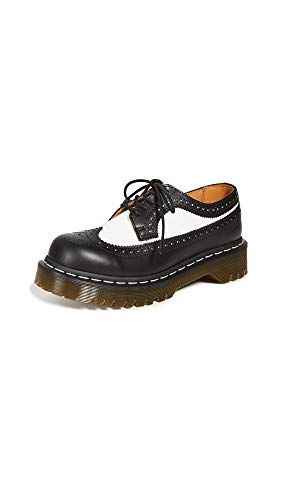 Black & White Leather Wingtip Shoe 