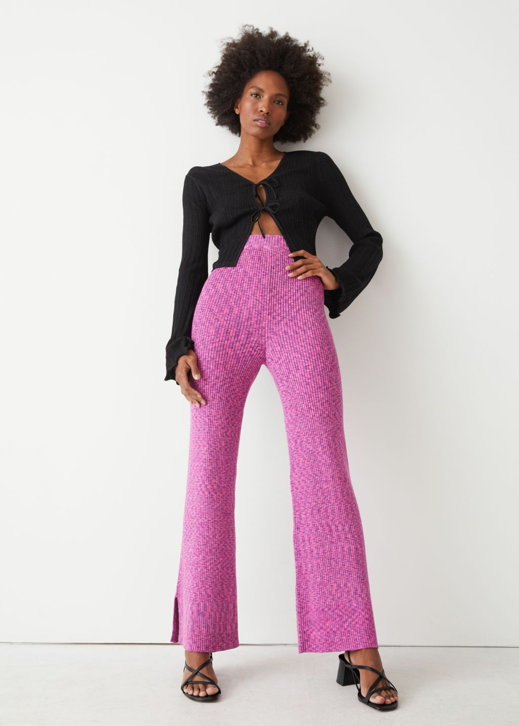 Naomy Knitted Flared Trousers  The Platform