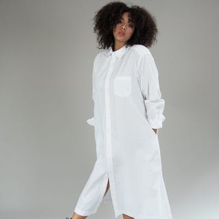 Long Cotton Shirtdress