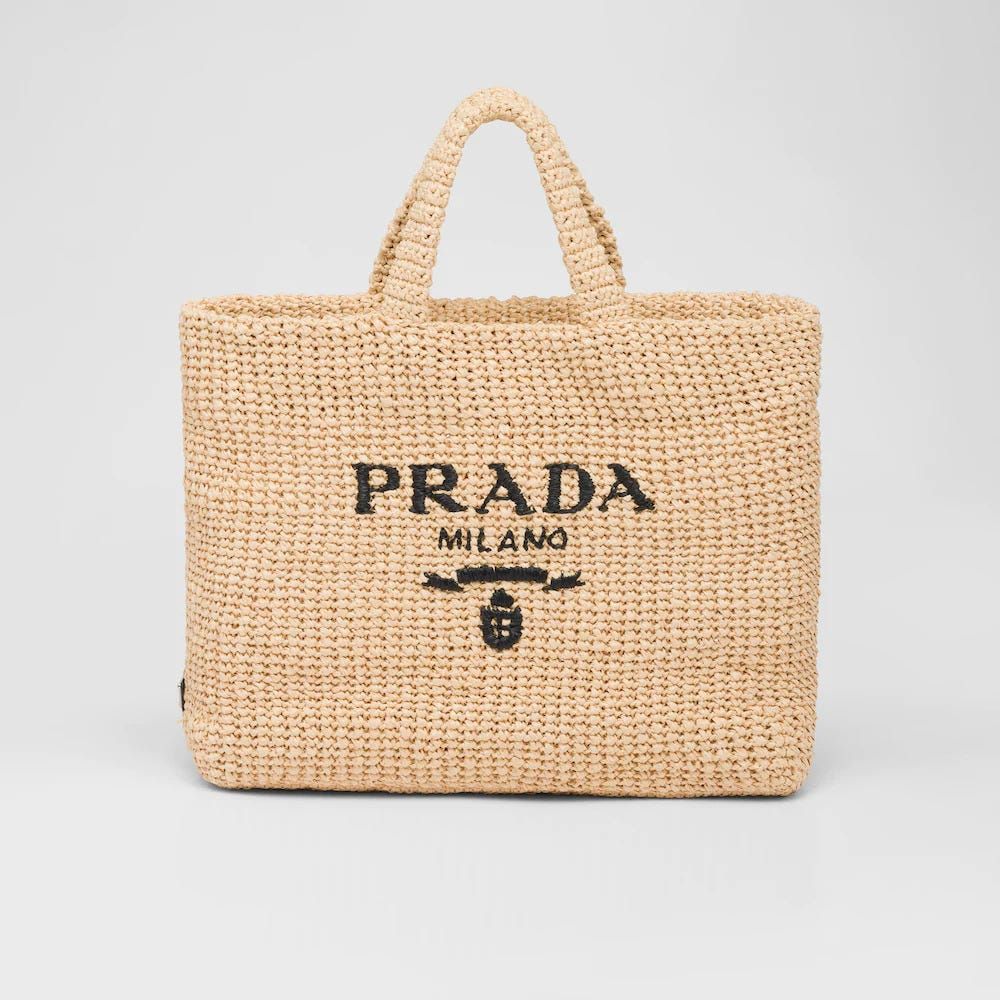 prada straw tote bags