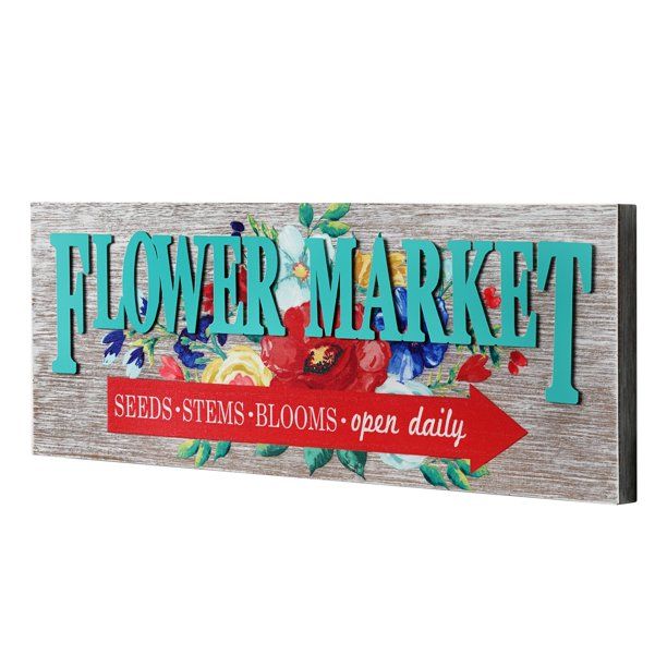 The Pioneer Woman Flower Market Wall Sign