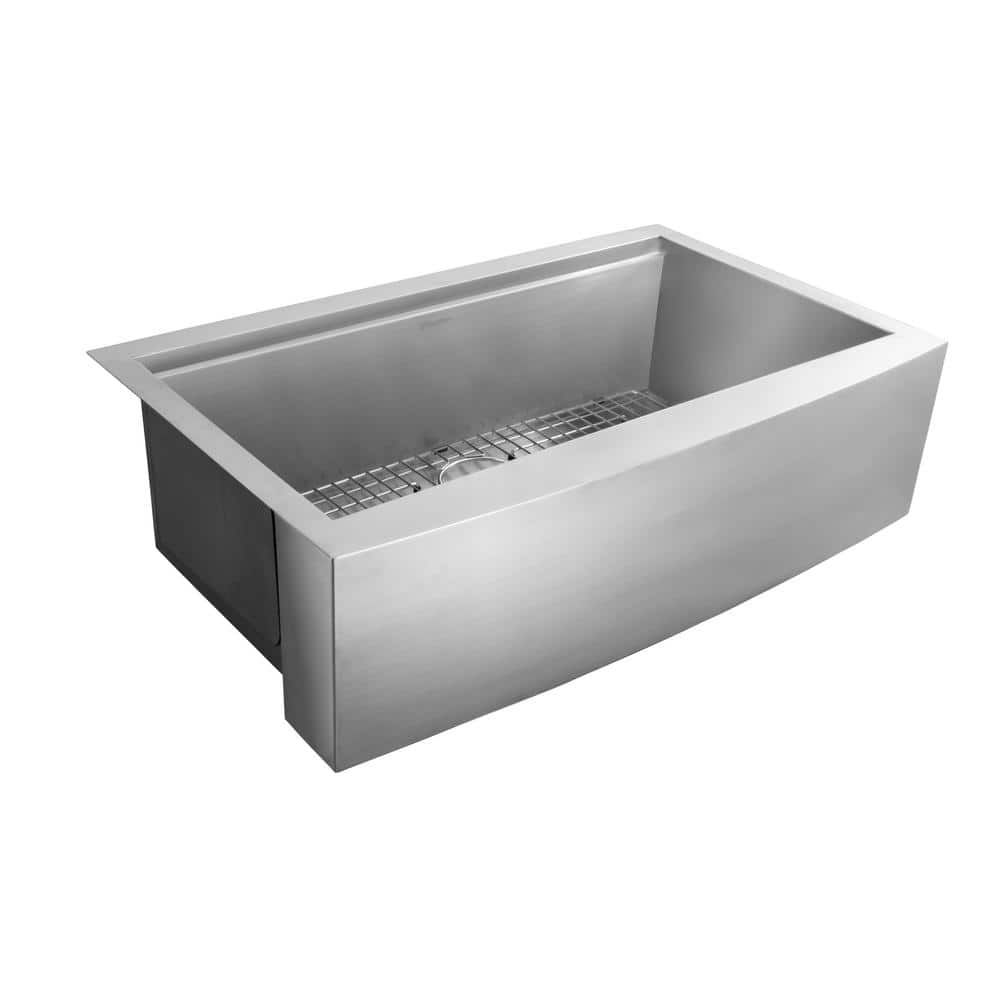 Best Kitchen Sinks In 2023 For Every Budget And Style   1650661032 Brushed Stainless Steel Glacier Bay Farmhouse Kitchen Sinks 4313f 2 4f 1000 