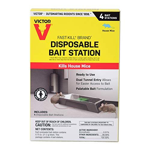 Disposable Mouse Bait Station, 4 pack