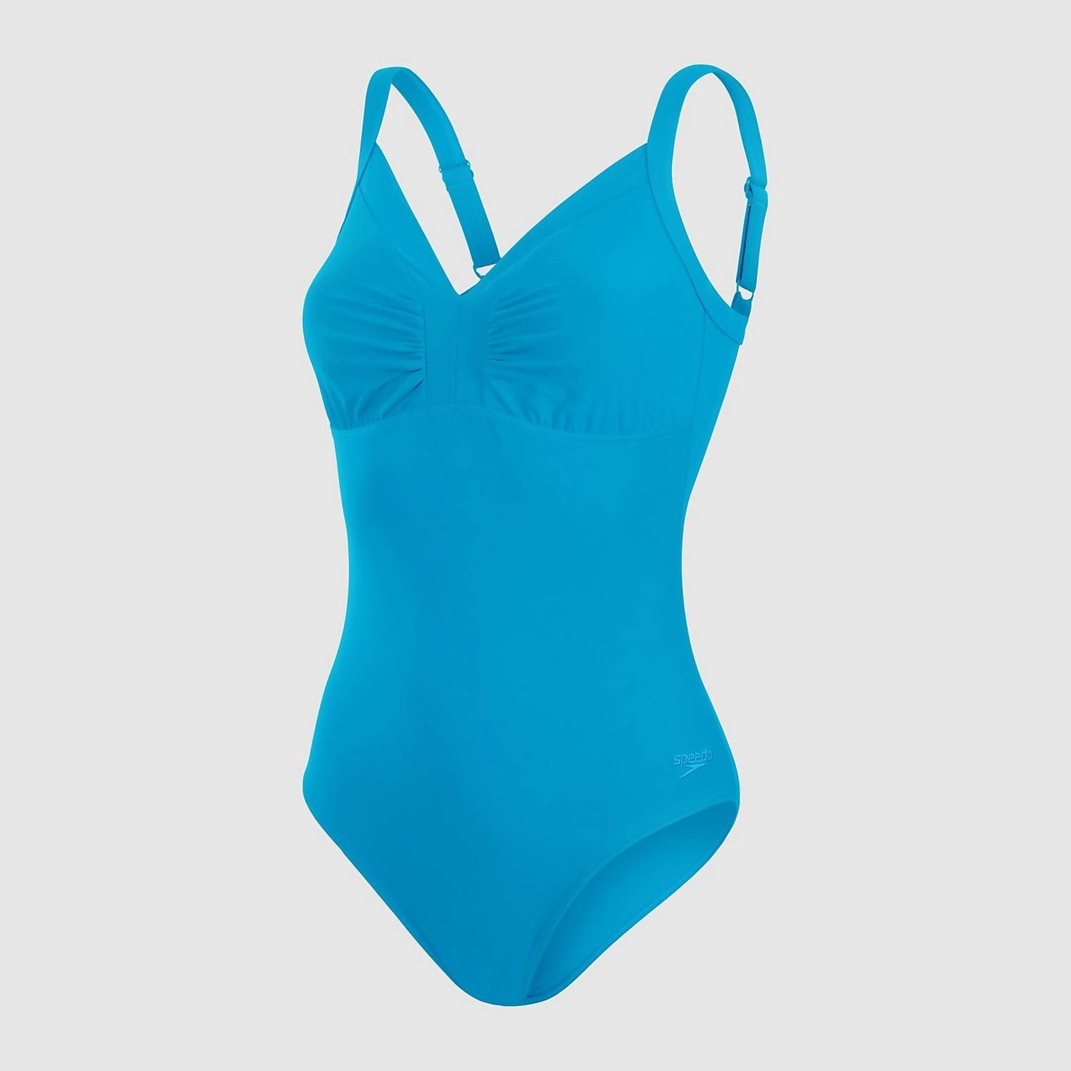 No Bust Support. Speedo Fit Laneback swimsuit Endurance blue size 10 and 12 