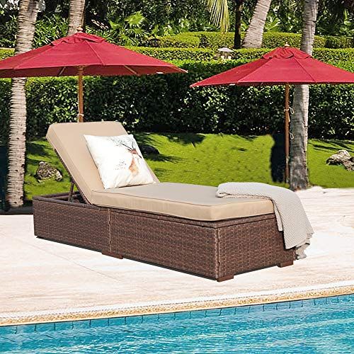 Sun Lounger Cushion Chair Pad Seat Cover Cushion, Classic Garden Patio  Recliner Thick Chair Pad Chaise Lounge Cushion For Travel Holiday Garden  Indoor