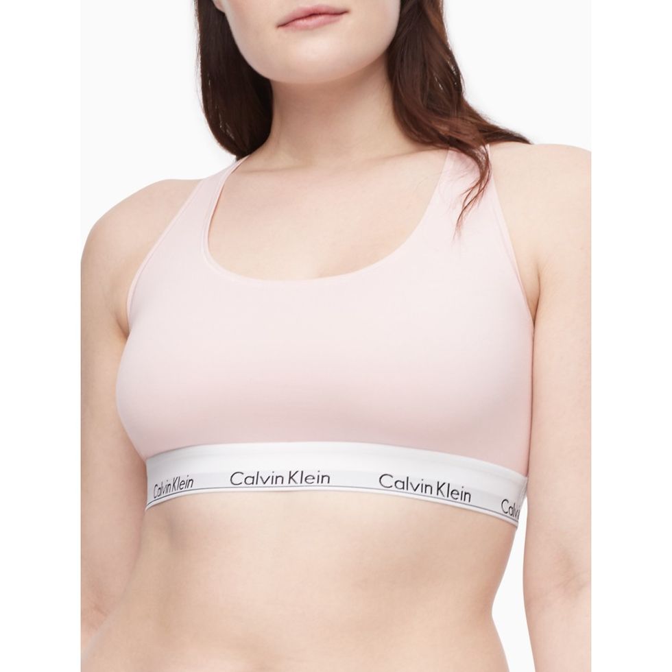 Calvin Klein Pink and Black Sports Bra - Small