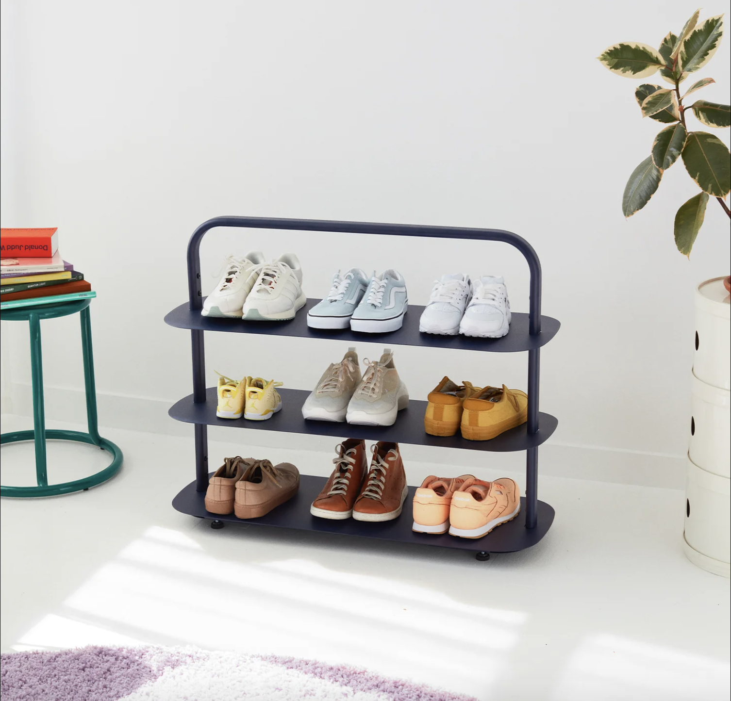 2 Double Shoe Holder Organiser Space Saving Rack Display Shoes Storage Solution 