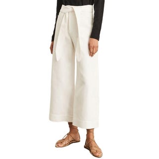 Tie Front Crop Wide Pant 