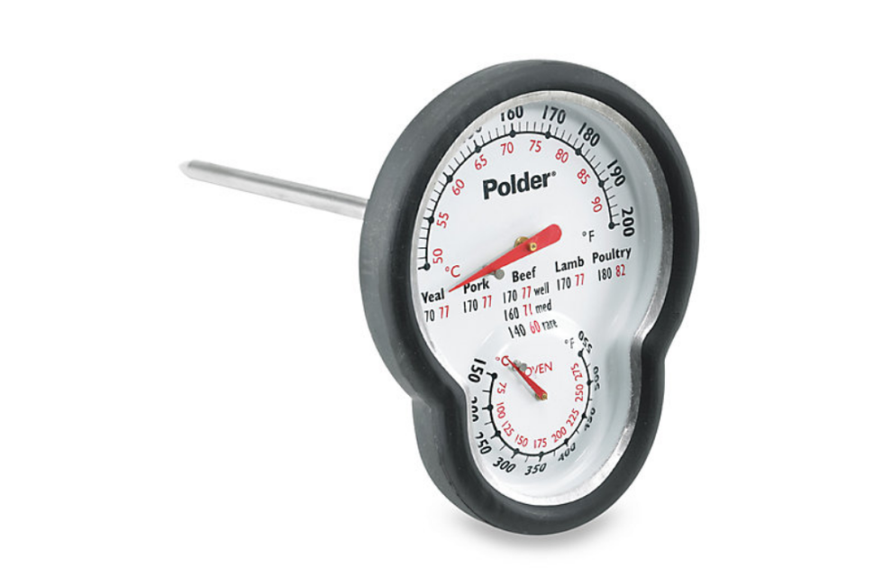 Polder Dual Sensor Cooking Thermometer with Silicone Comfort Grip
