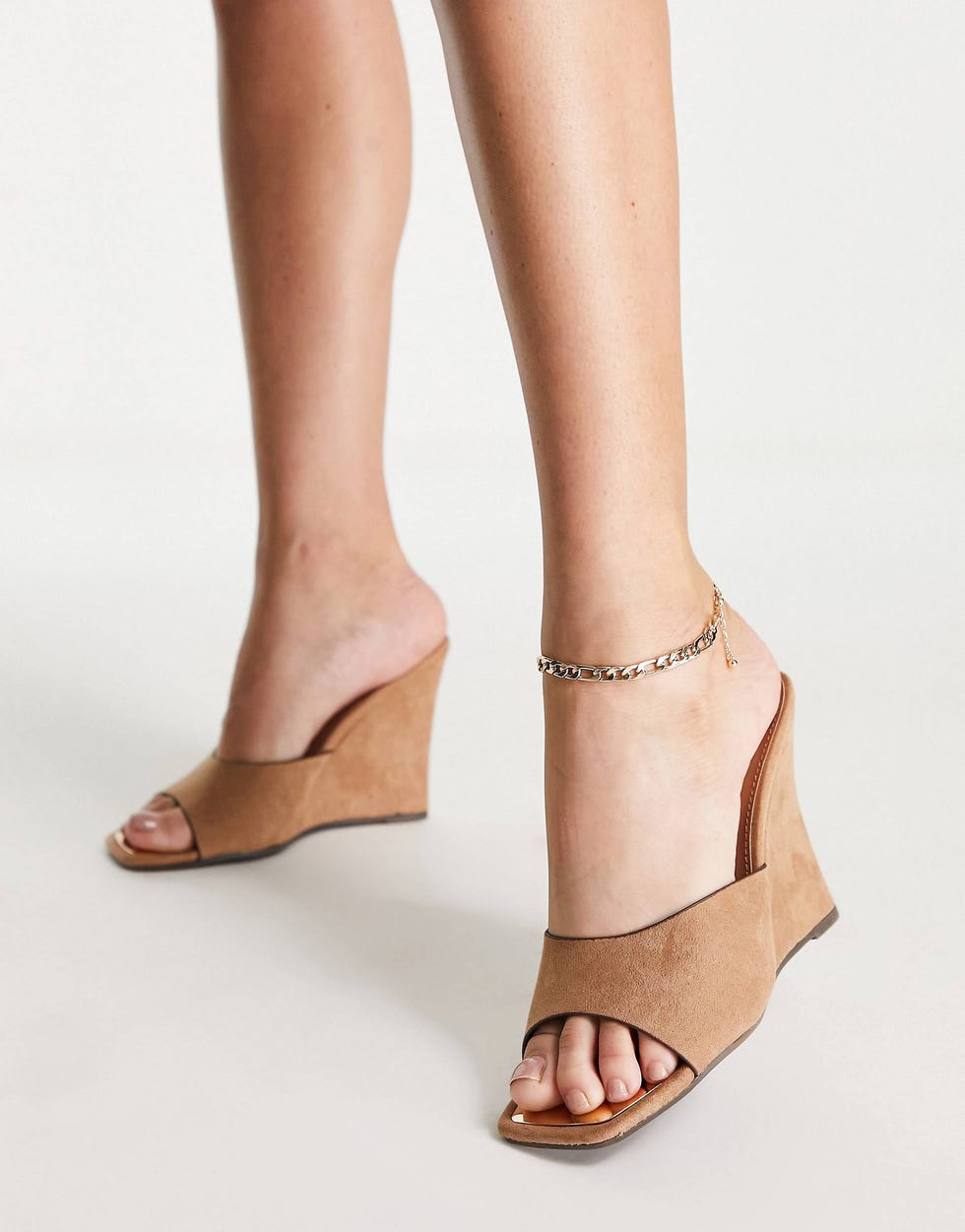 Wedge Sandals in Beige