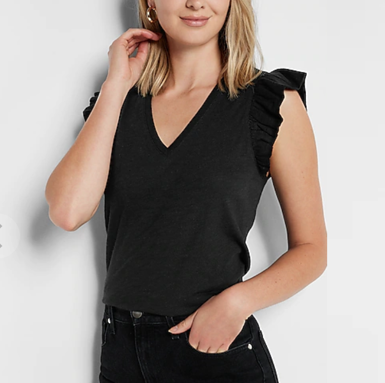 Ruffle Sleeve Tee