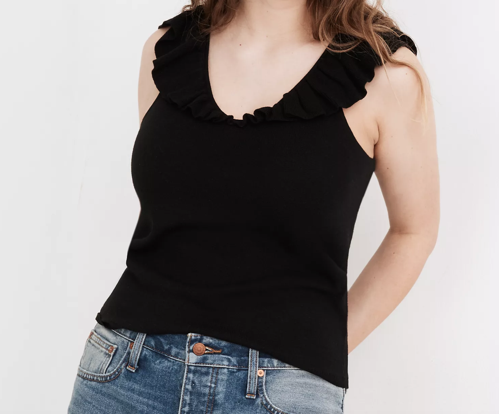 Ruffle Sweater Tank
