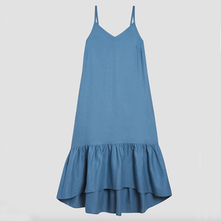 Float On Flutter Hem Linen Dress