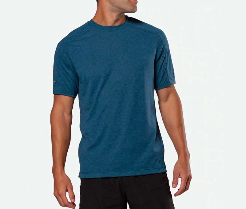 OMM Hommes Flux T Shirt Tee Top-Bleu Gris Sport Running Respirant Réfléchissant 