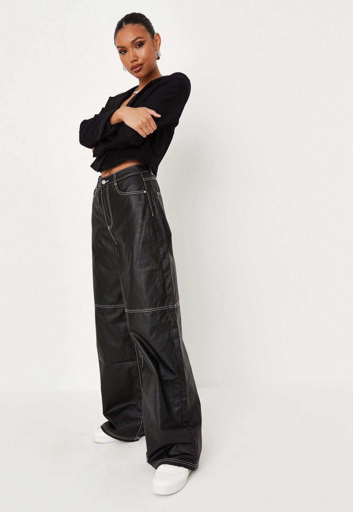 Women Korean Baggy Trouser Black