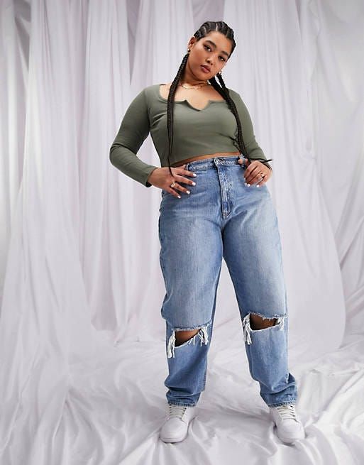 Oversized Mom jean in ASOS Damen Kleidung Hosen & Jeans Jeans Baggy & Boyfriend Jeans 