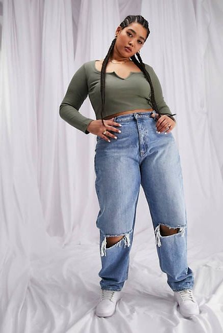 HOW TO: Styling BAGGY Jeans on a size 16