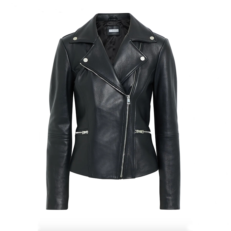 Genevieve Leather Biker Jacket
