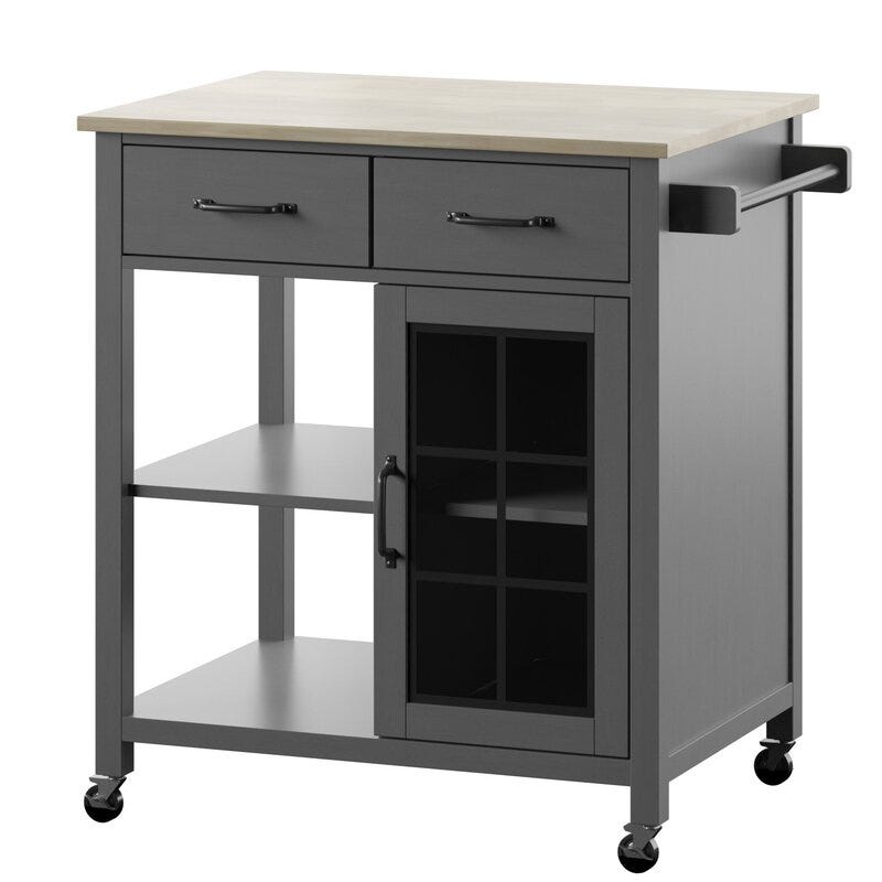 Amata 32'' Wide Rolling Kitchen Cart