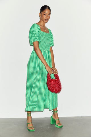 Green Gingham Dress
