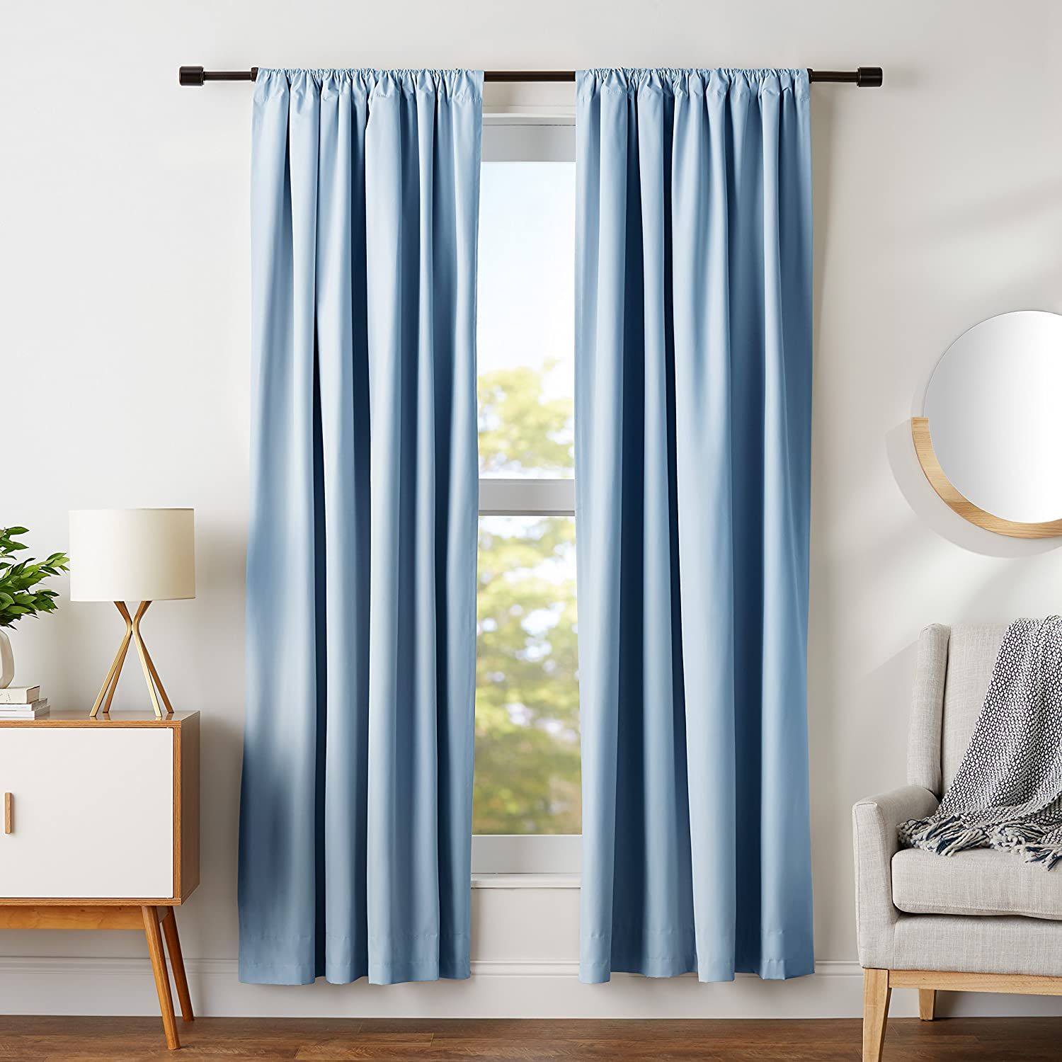 sky blue curtains for bedroom