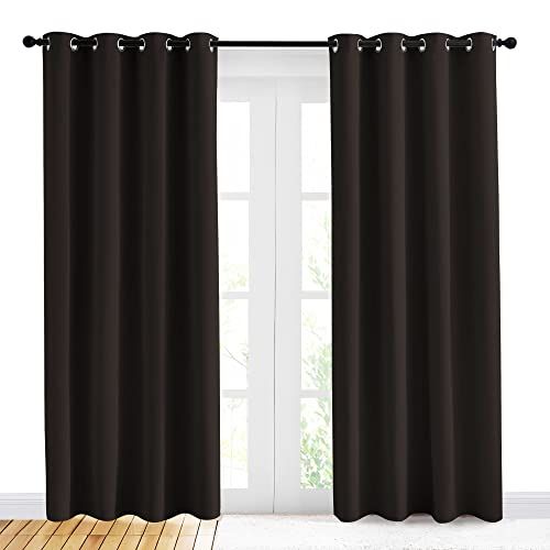 Thermal Insulated Solid Grommet Room Darkening Curtains/Panels/Drapes for Bedroom NICETOWN Blackout Curtains for Girls Room Lavender Pink=Baby Pink, One Pair, 52 by 45-Inch 