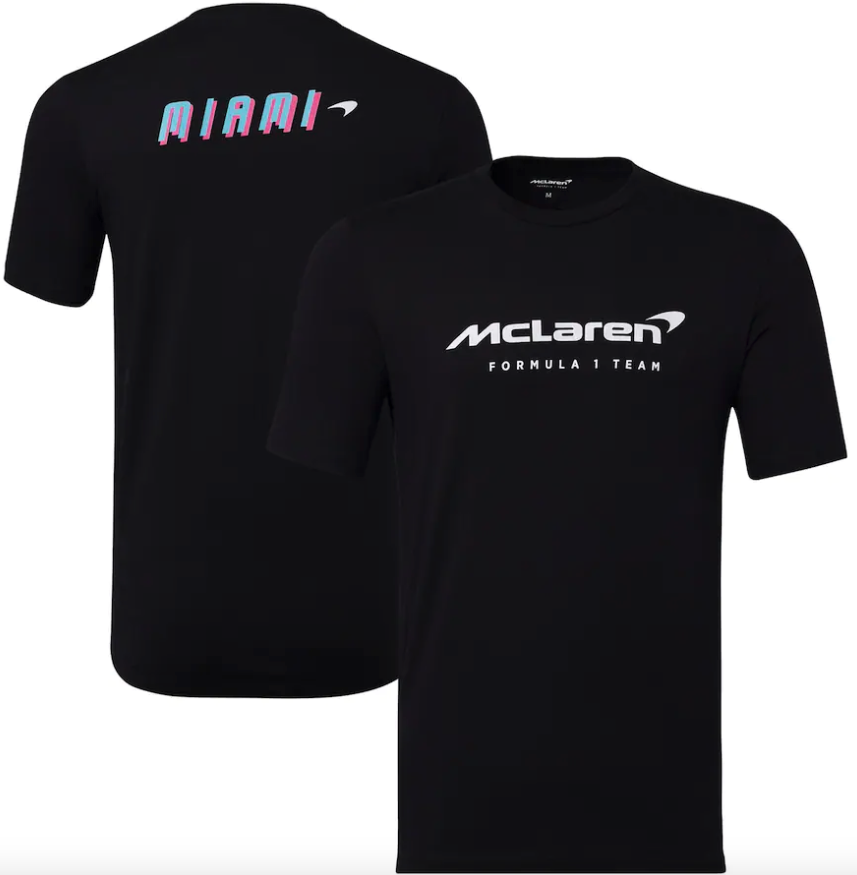 McLaren Miami Neon Logo T-Shirt - Vice Blue - Kids