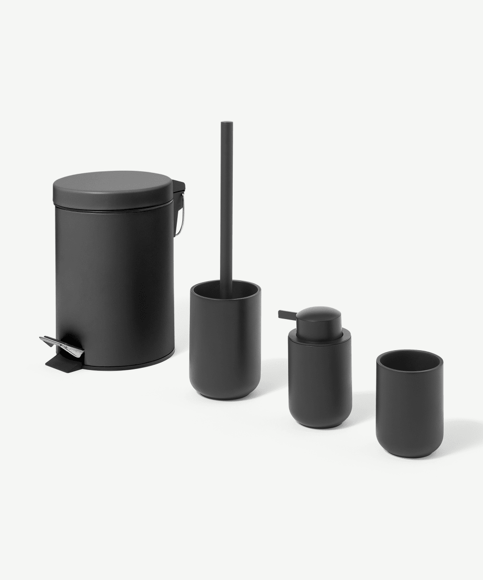 Fiske Full Bathroom Set, Black