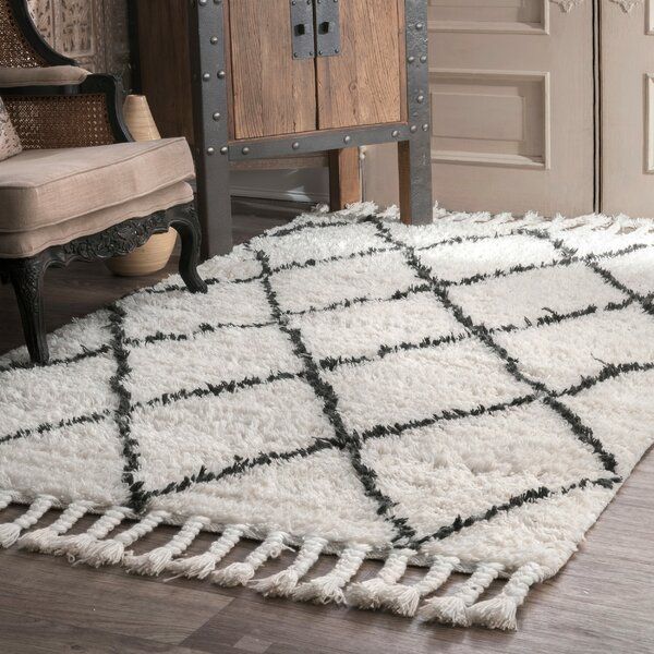 Geometric Hand-Knotted Wool Area Rug