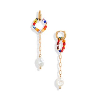 Sindy Genuine Pearl & Bead Drop Earrings