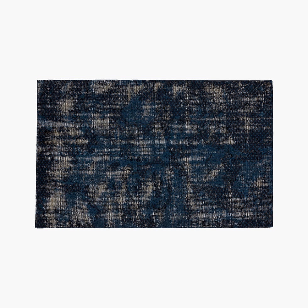 Disintegrated Blue Floral Rug 