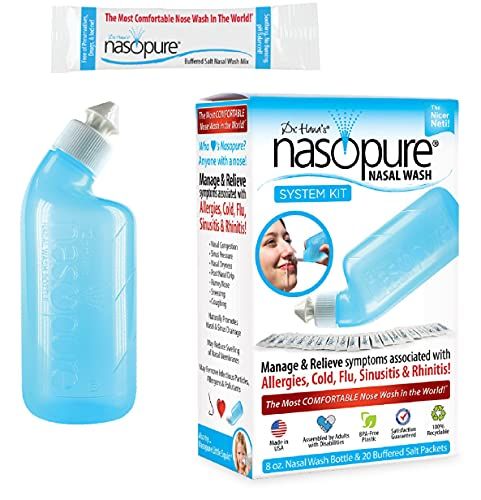 Adults Nasal Wash Neti Pot Rinse Cleaner Sinus Allergies Relief Nose  Pressure