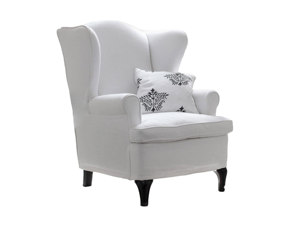 Hampton White Armchair