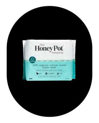 The Honey Pot Organic Cotton Cover Super Pads with Wings The Honey Pot Organic Cotton Cover Super Pads with Wings