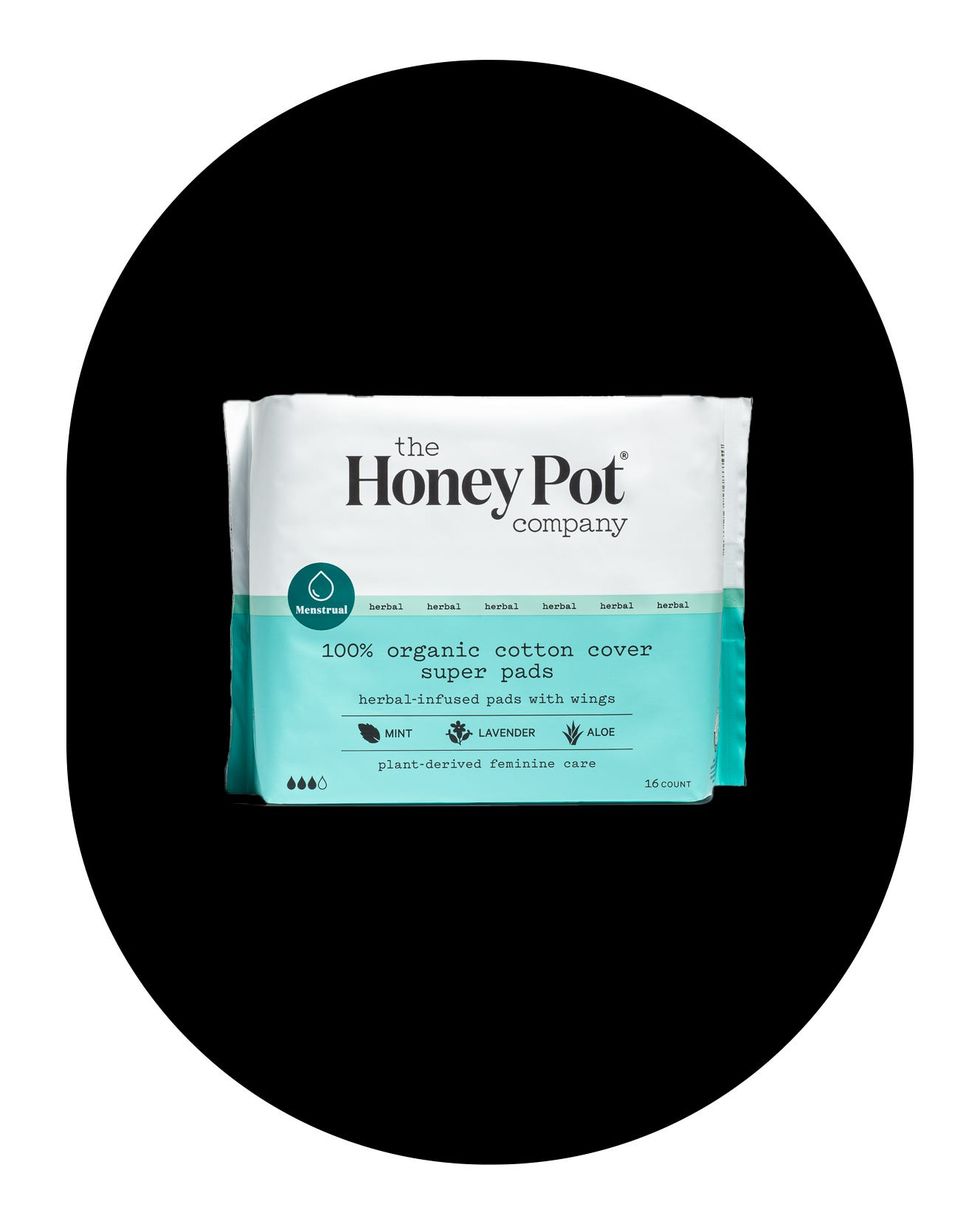 The Honey Pot Organic Cotton Cover Super Pads with Wings