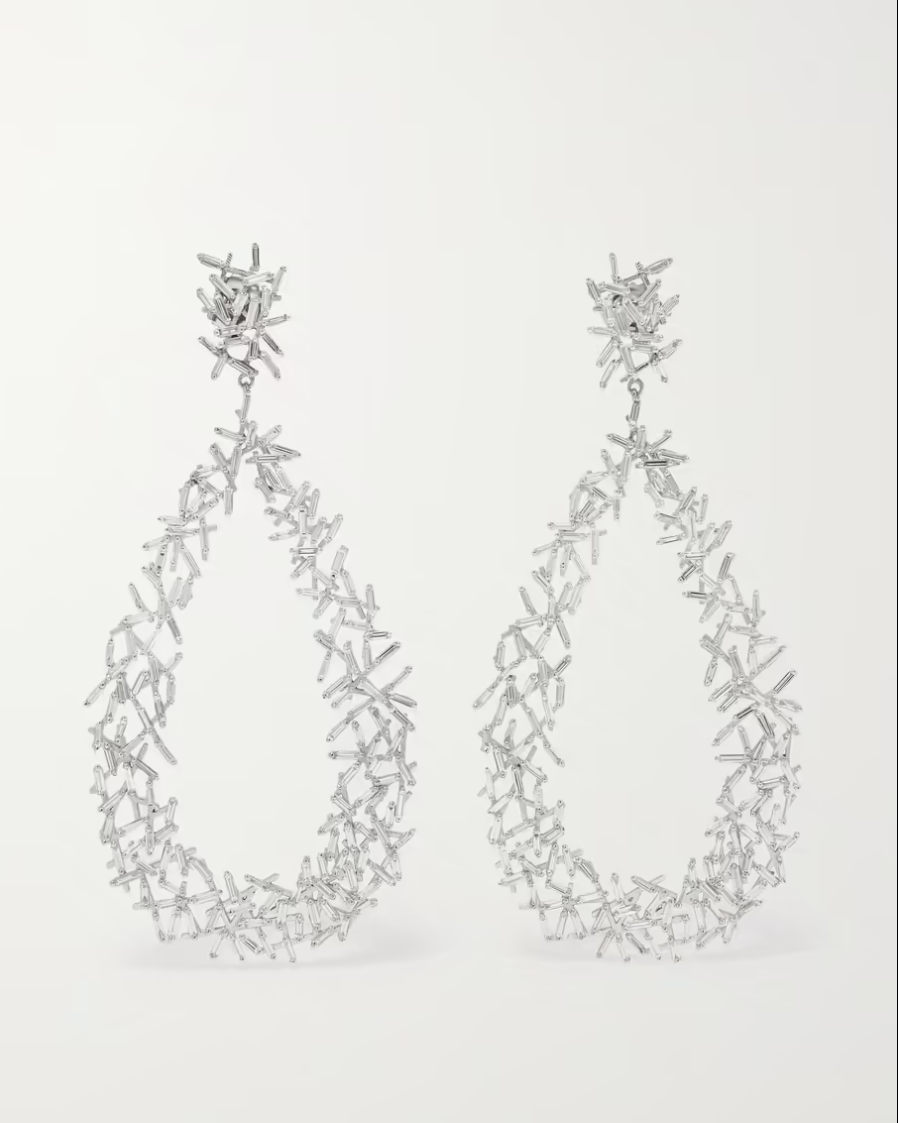 18-Karat White Gold Diamond Earrings