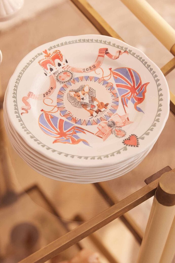 Jubilee Royal Ditsy Made in England Side Plate