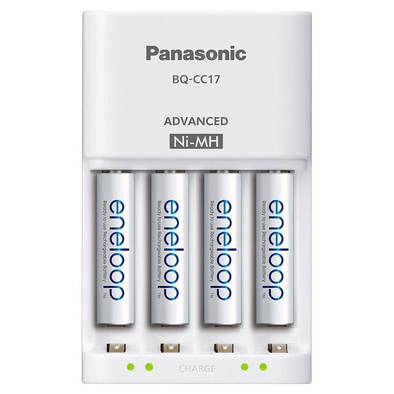 Panasonic Eneloop Advanced Quick 6-hour Charger + AAA (800mAh) Pre-Charged  Rechargeable Ni-MH Batteries (4 Pack)