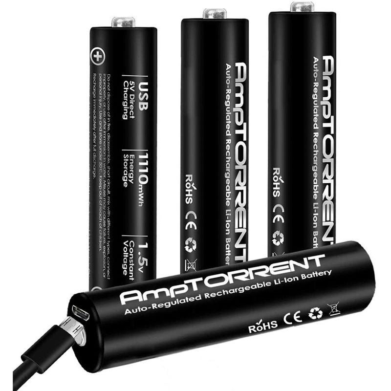 AAA Lithium Batteries with USB Charging Cable