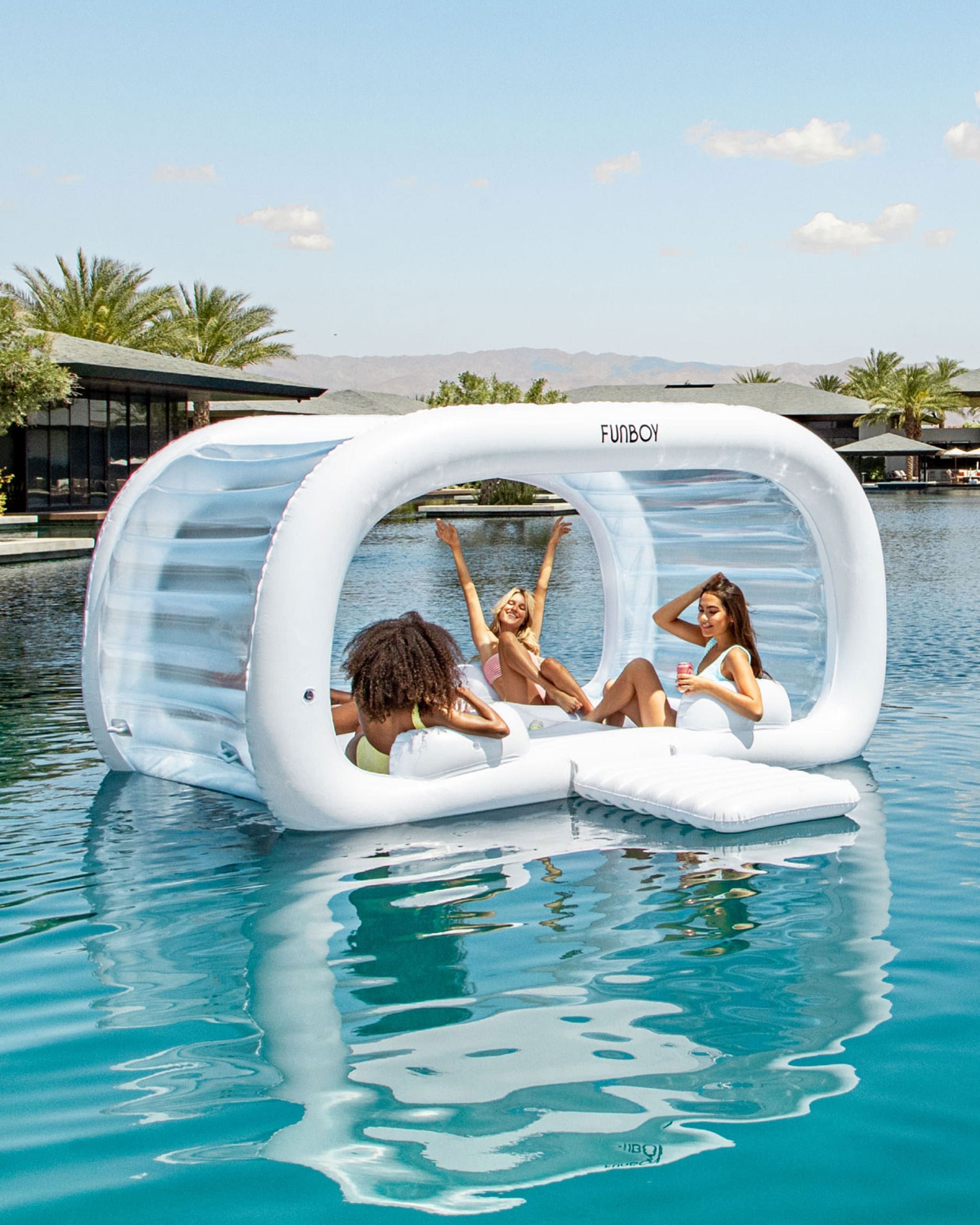 FUNBOY Giant Luxury Inflatable Float Raft for Pool Parties and Entertainment 