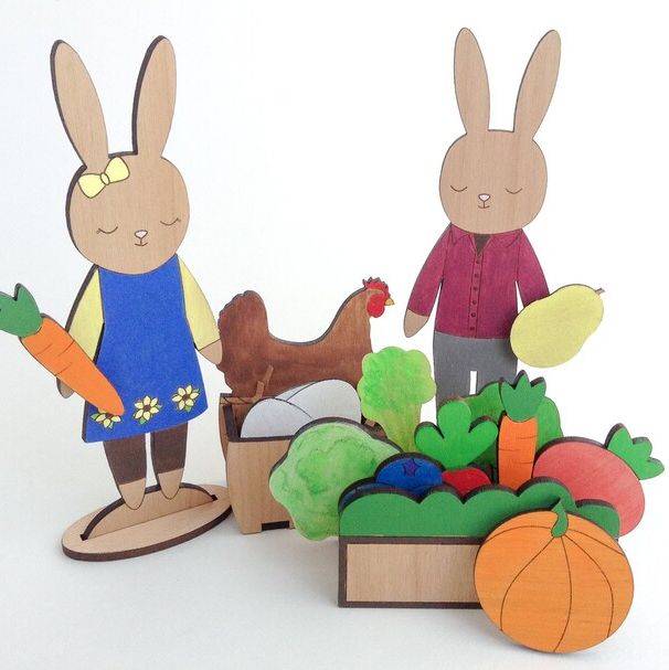 Rabbit's Family Farm Paint and Play Craft Kit