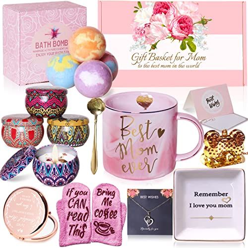 Valentines Day Gifts for Mom, Gifts for Mom, Birthday Gifts for Mom, Mom  Gifts for Mothers Day, Gifts for Mom Including Coffee Mug, Candle, Bath