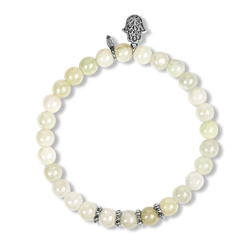 Pursuit of Success Silver Burmese Jade Bracelet