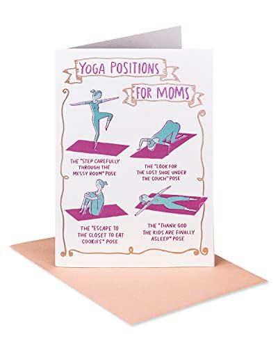 Yoga Positions For Moms Card